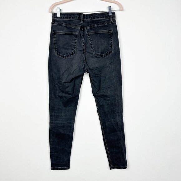 2/$30 Topshop High Rise Jeans Washed Black W28 #9323 - Picture 3 of 8